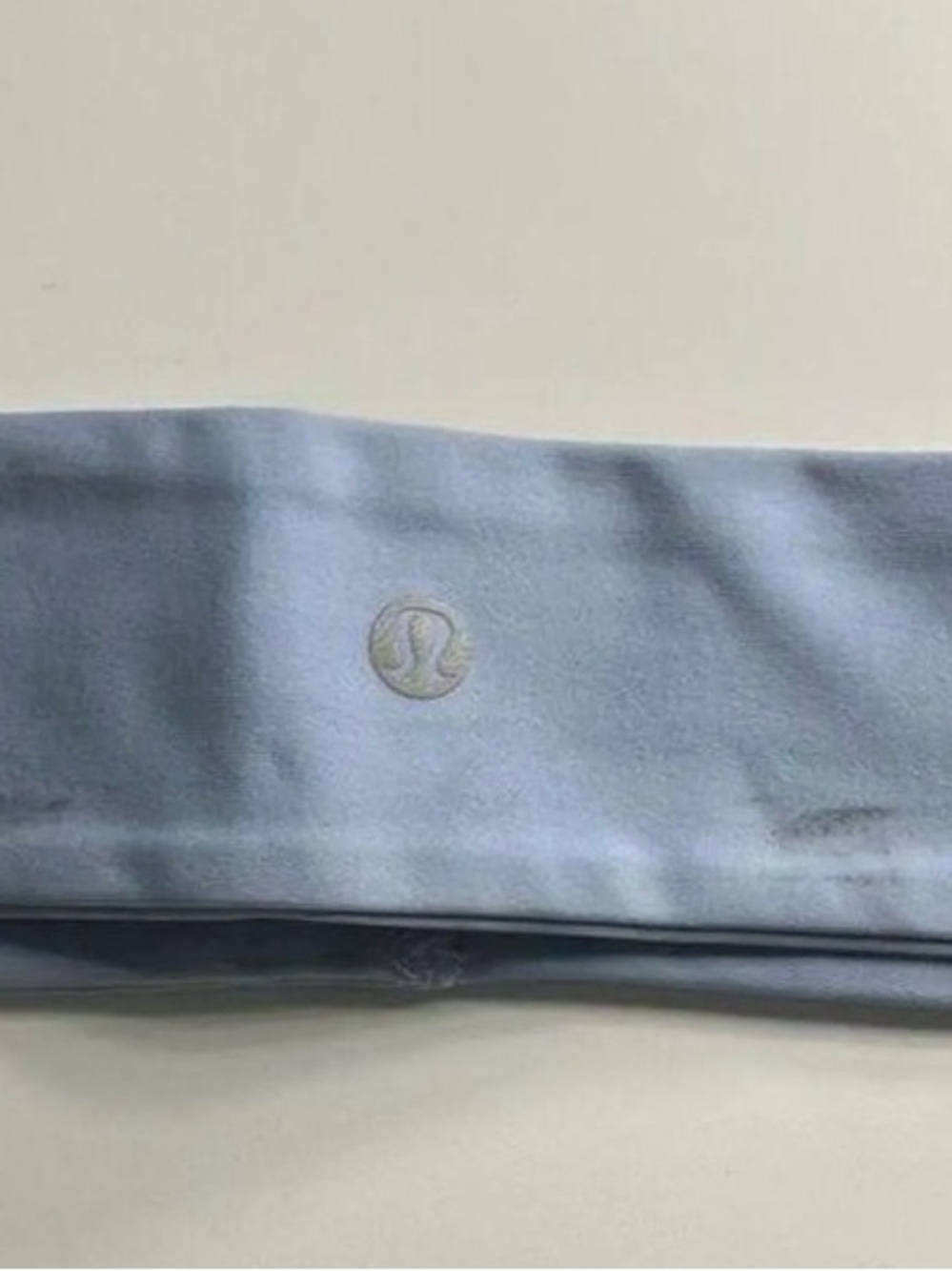 lululemon athletica Light Blue Headband with Reflective Logo